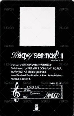 Heavy Serenade Melody ver. QR卡 專輯卡  背面