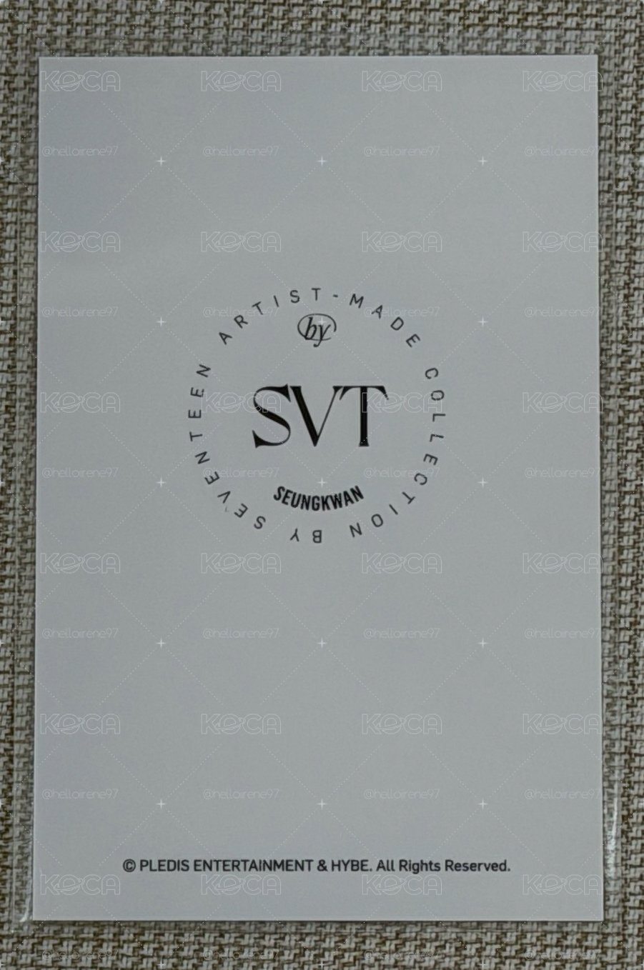 seventeen 成員自製 寛刮痧棒小卡
