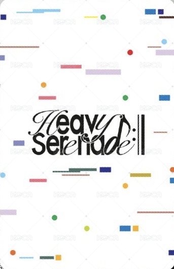 Heavy Serenade 電子專 專輯卡 Jacket 背面