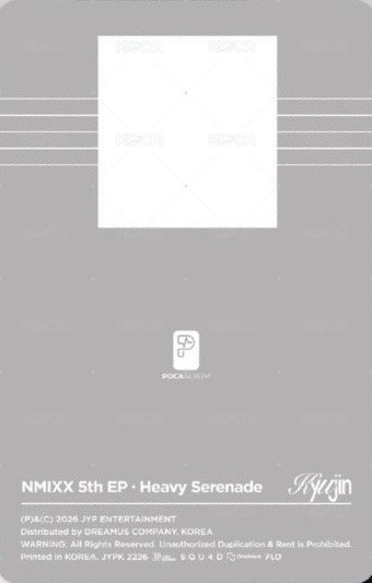 Heavy Serenade POCAALBUM Ver. QR卡 專輯卡  背面