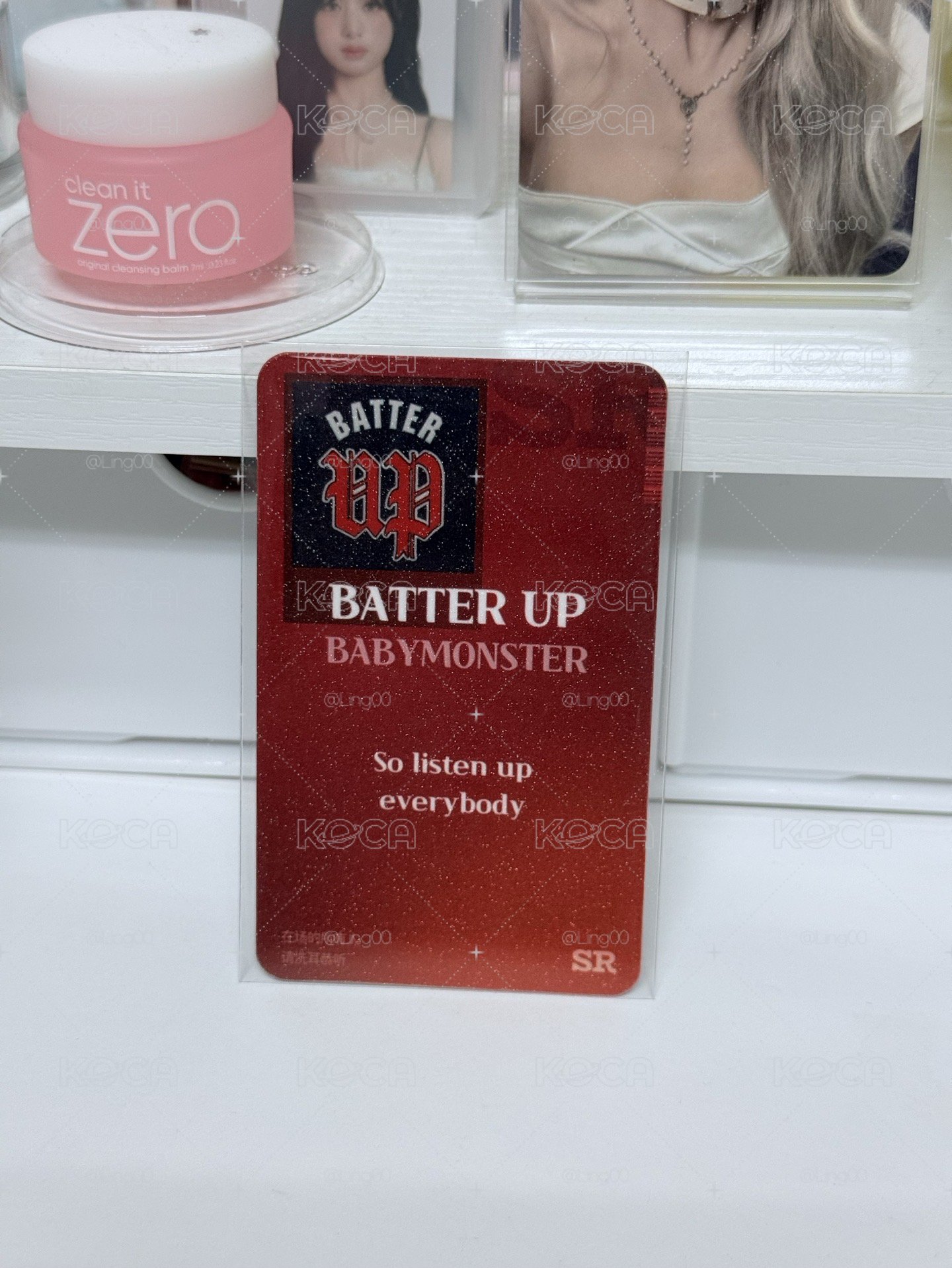 <限定活動1元起標>非常少見的卡面！！BABYMONSTER | QQ音樂 | 新年歌詞卡 BATTER UP