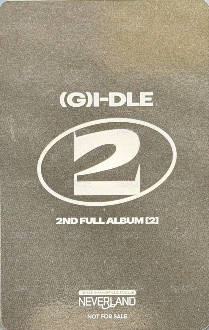 正規二 日咖 特典卡  背面