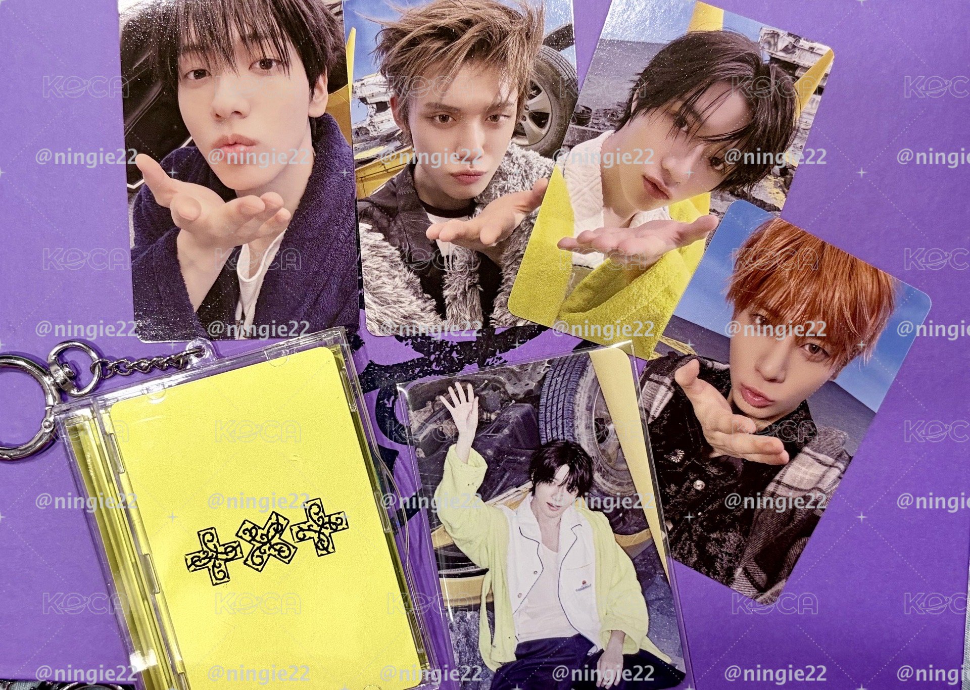TXT迷8 Photocard Case專 粉+黃+Yes24特典圭