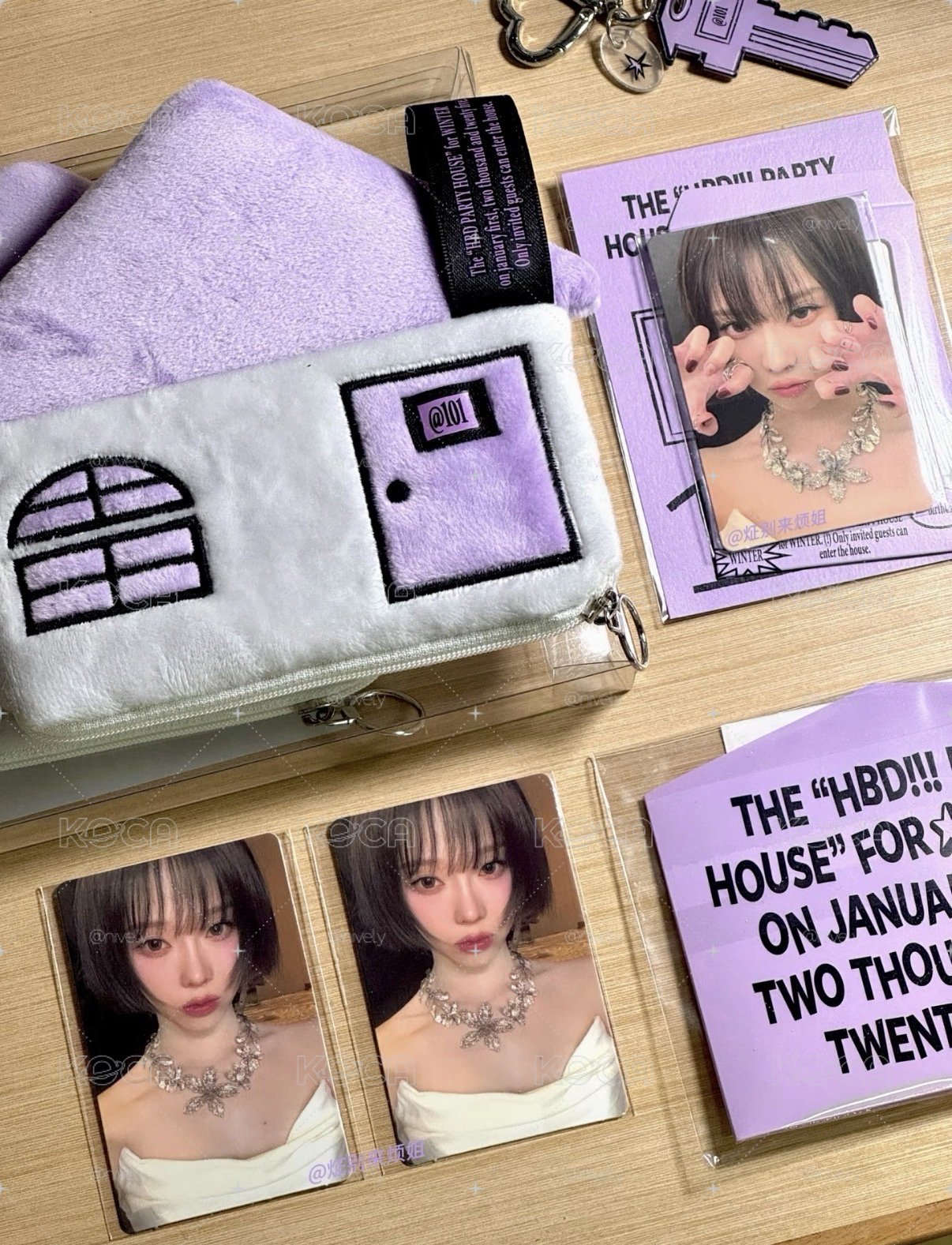 冬冬25年生日卡 化妝包冬💜