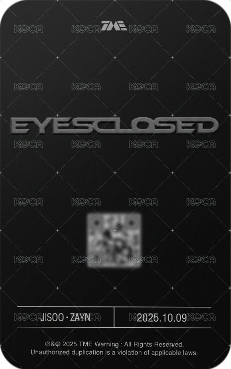 EYES CLOSED  QQ音樂 專輯卡  背面