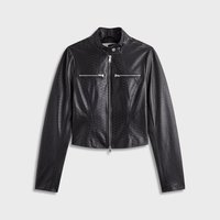Lisa for Kith Women Nikita老花皮革拉鍊上衣