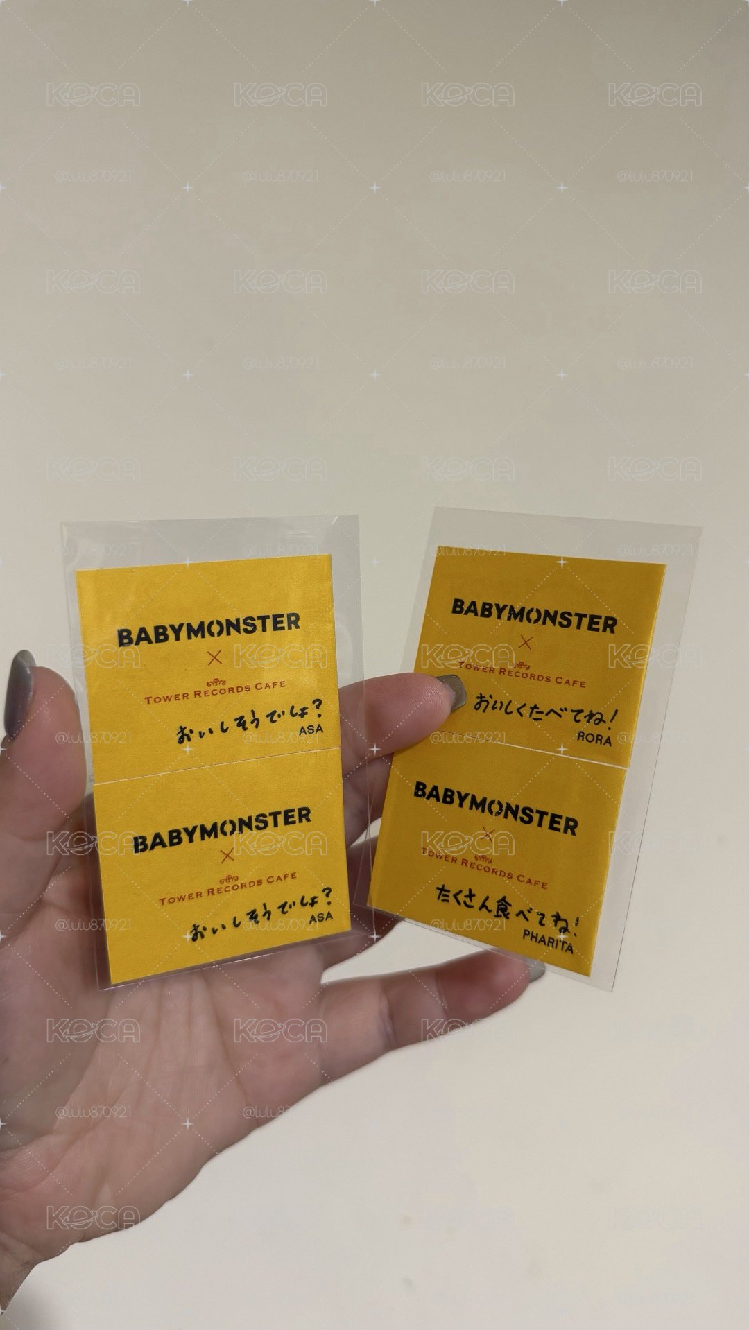 Babymonster 餐點插牌小卡