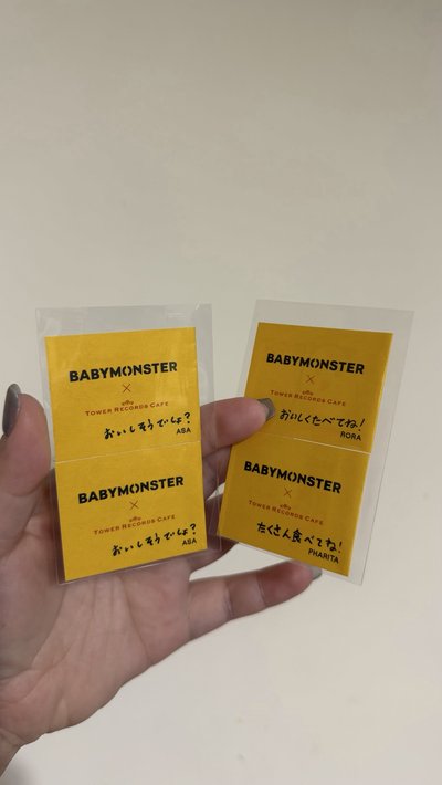 Babymonster 餐點插牌小卡