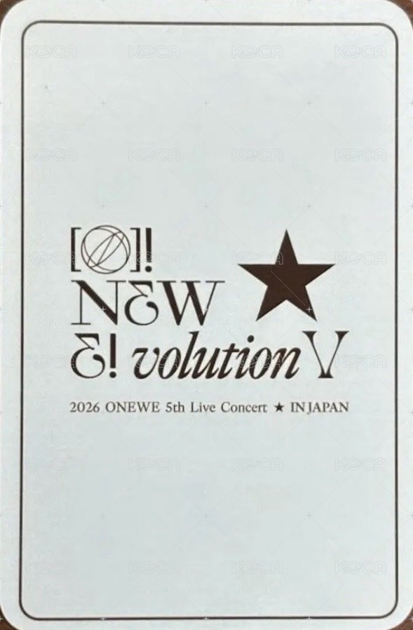 오뉴블5 日本場 入場卡 / 場限卡 午場 背面