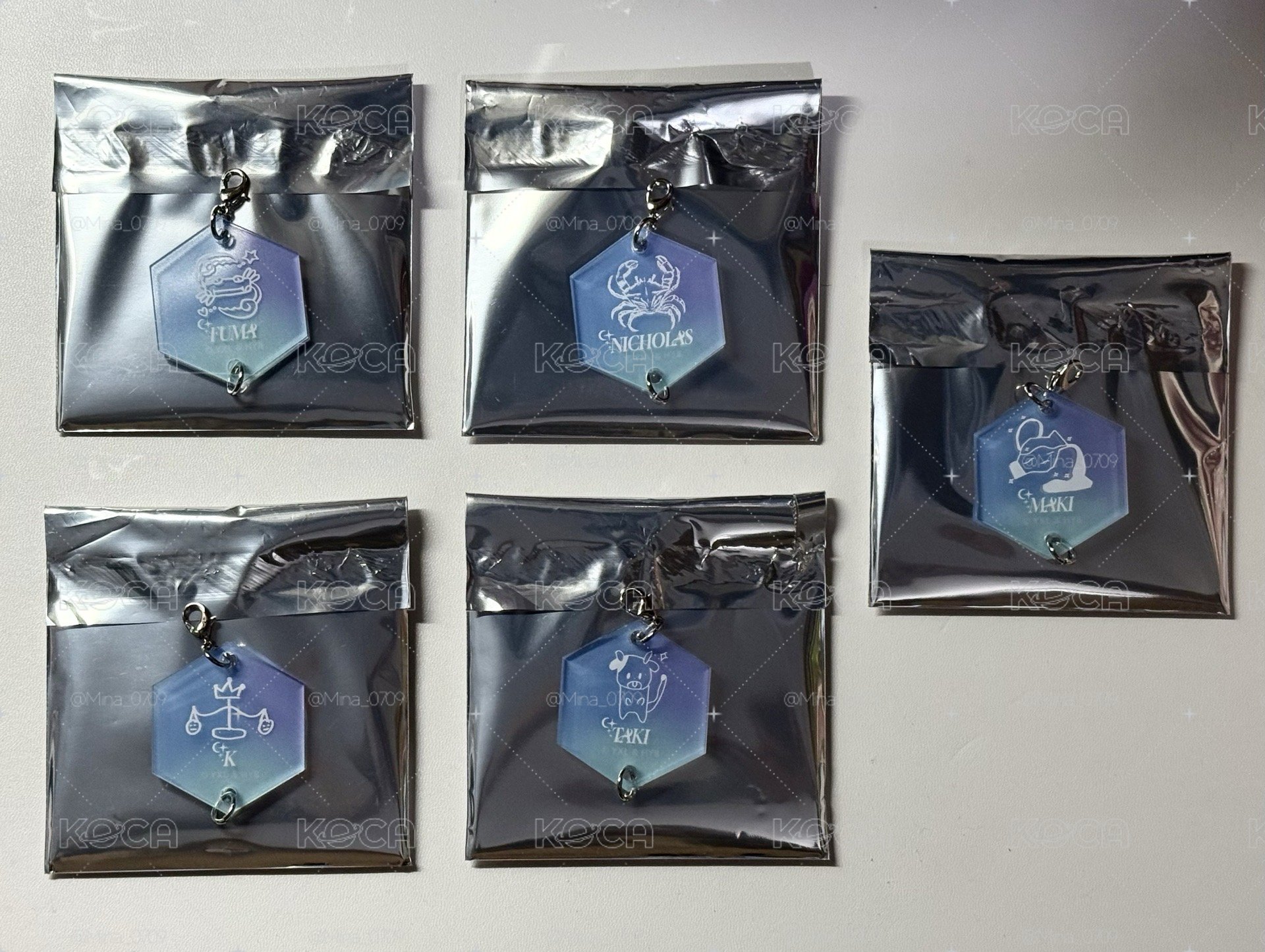 星座咖啡廳 壓克力 鑰匙圈吊飾 