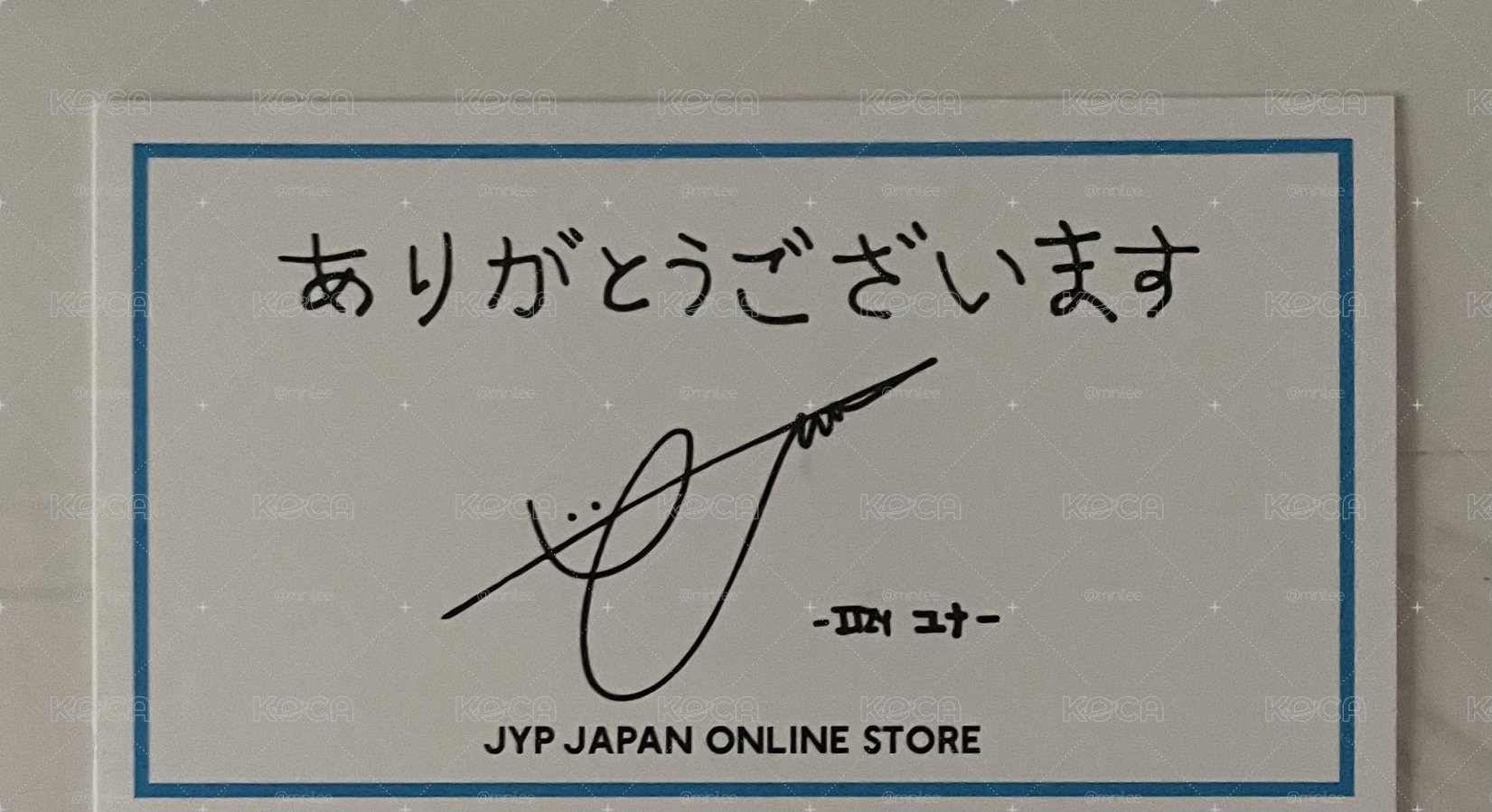 YUNA日本感謝卡