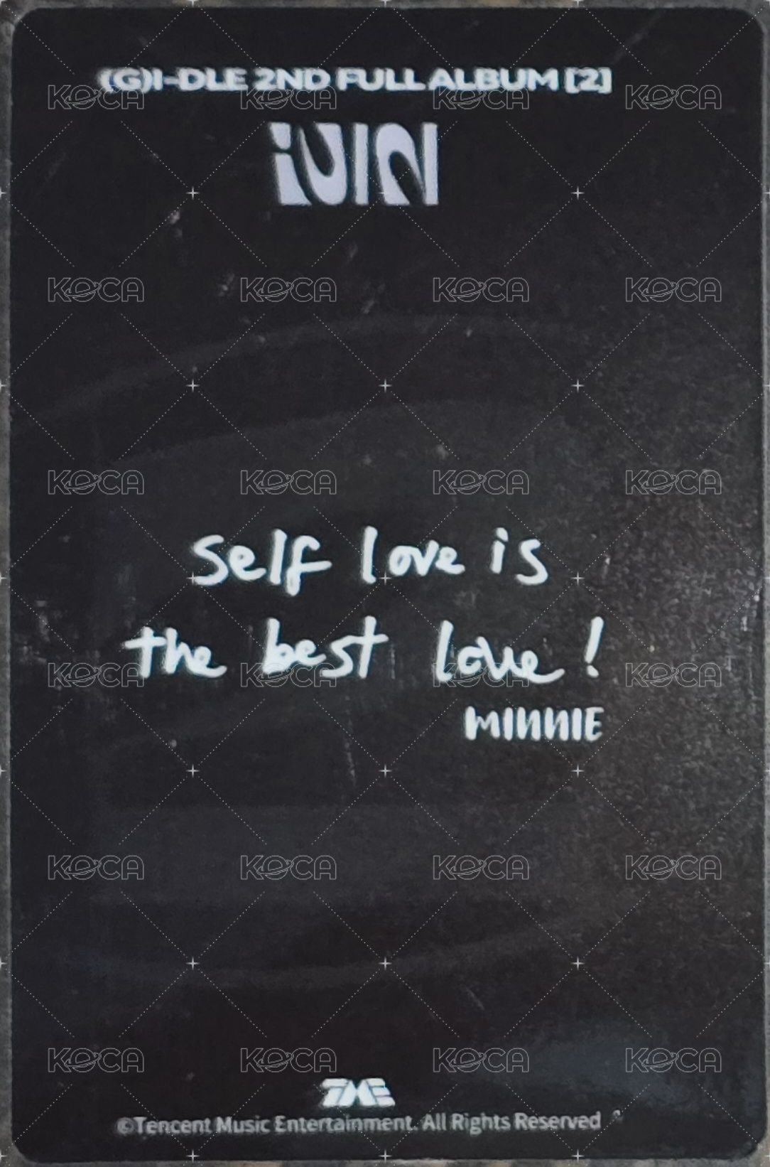 正規二 QQ音樂 澳門中簽 抽選卡  背面