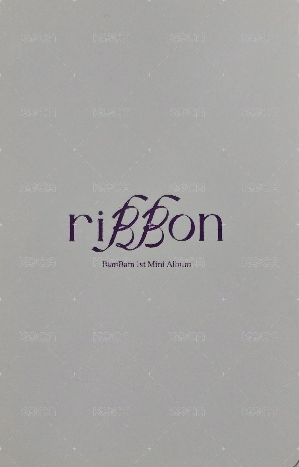 riBBon 新那拉 特典卡  背面