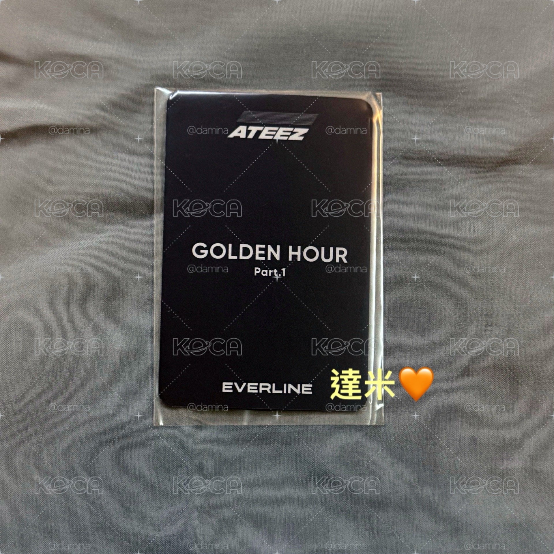 ATEEZ GOLDEN HOUR EVERLINE LUCKY DRAW 呂尚卡