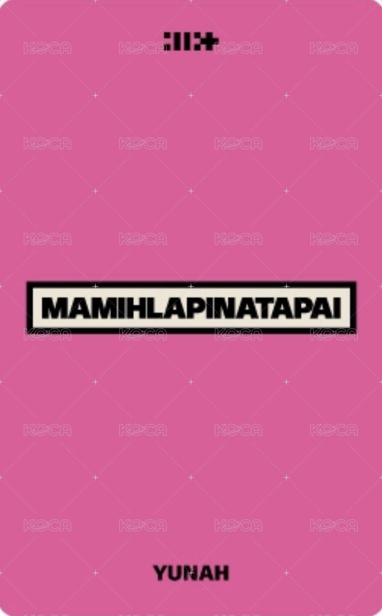 MAMIHLAPINATAPAI 日咖 幸運卡  背面