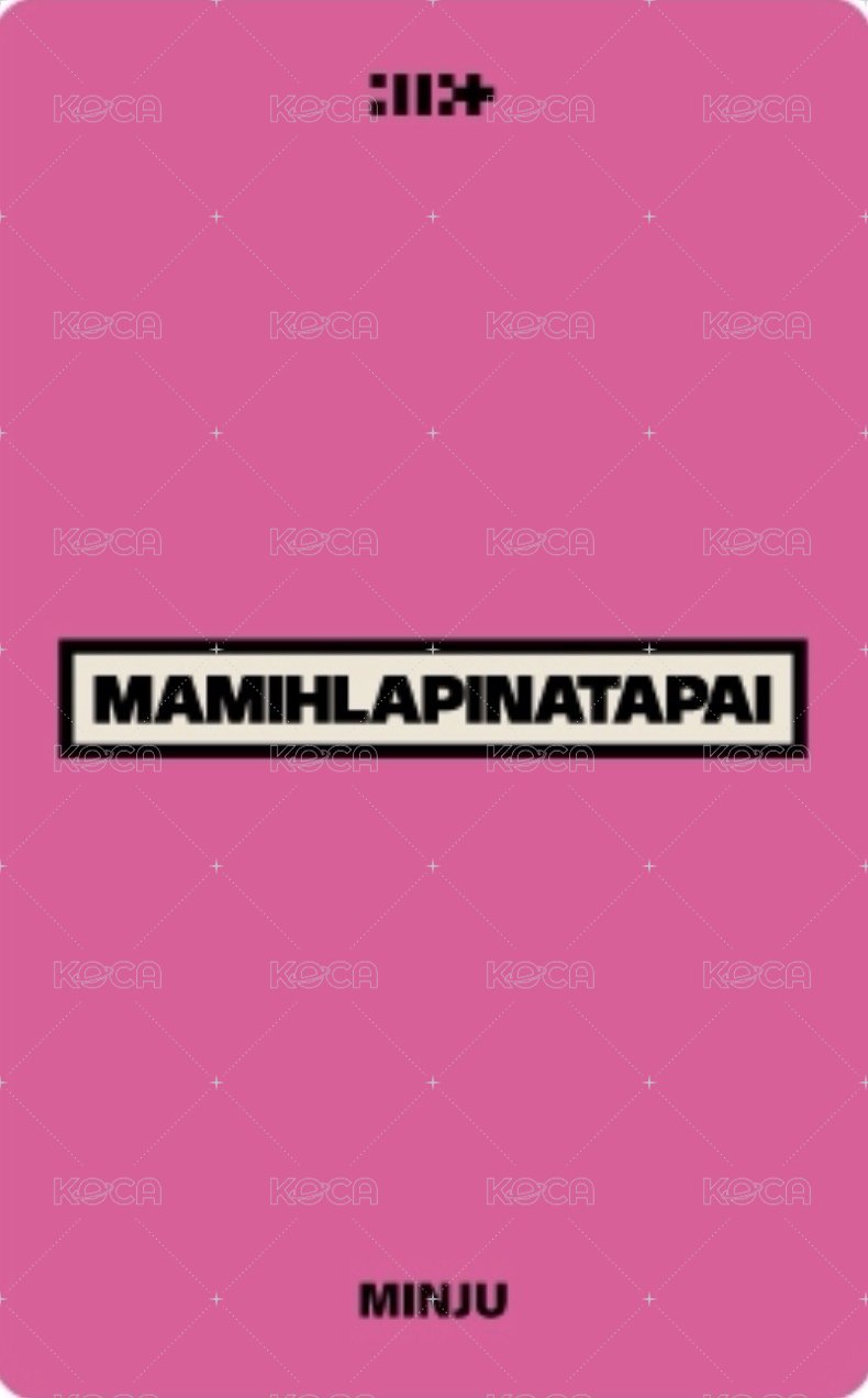 MAMIHLAPINATAPAI 日咖 幸運卡  背面