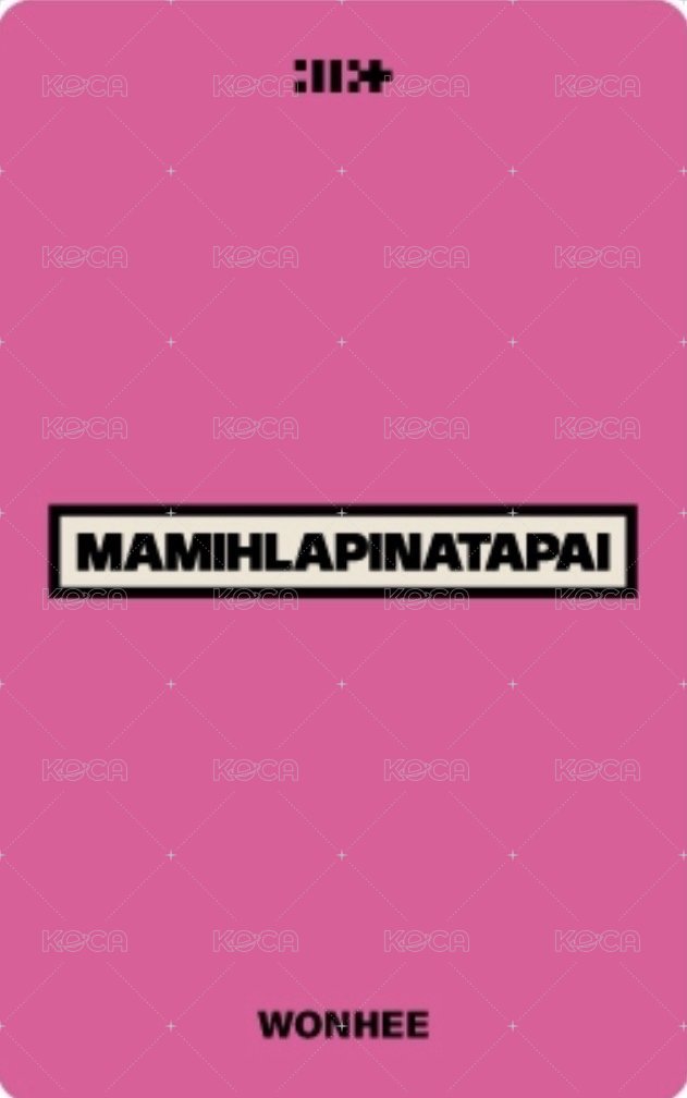 MAMIHLAPINATAPAI 日咖 幸運卡  背面