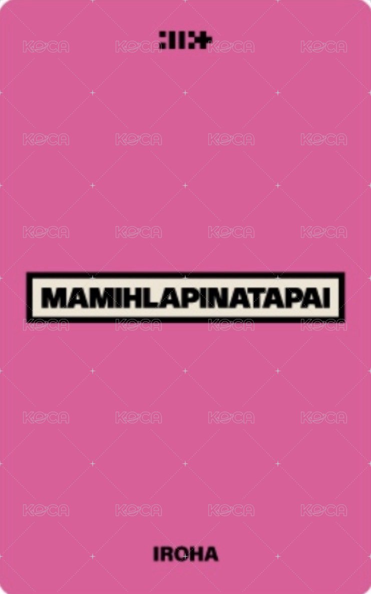 MAMIHLAPINATAPAI 日咖 幸運卡  背面
