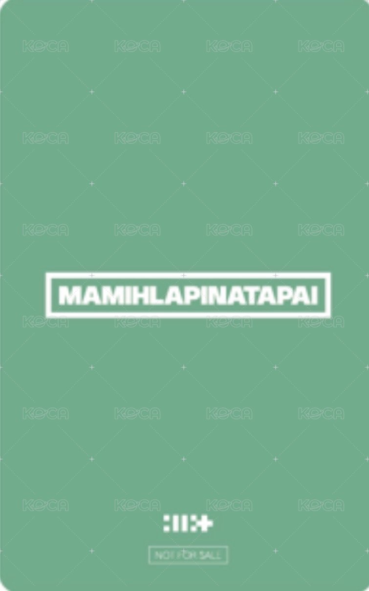 MAMIHLAPINATAPAI 環球 幸運卡  背面