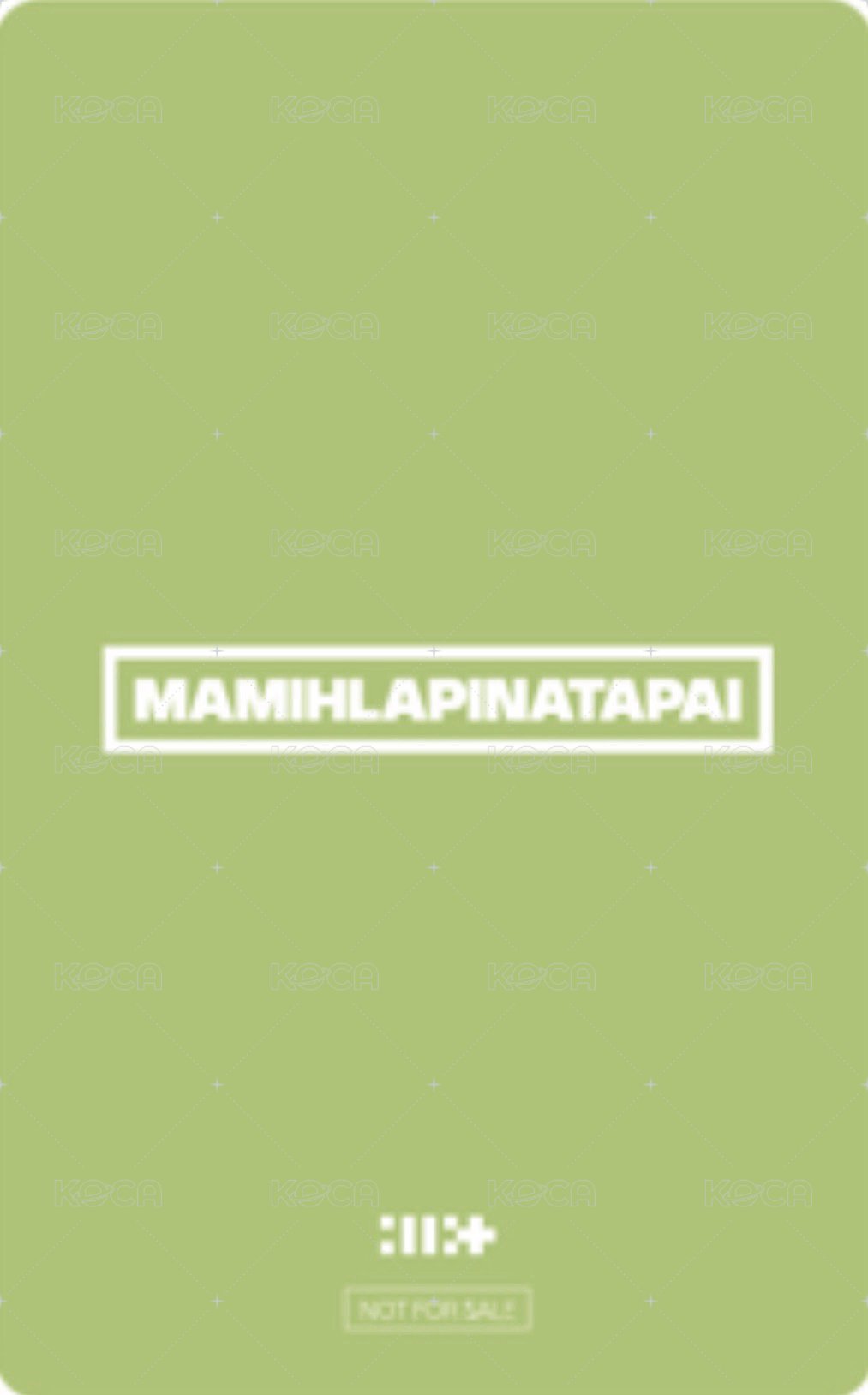 MAMIHLAPINATAPAI 環球 幸運卡  背面