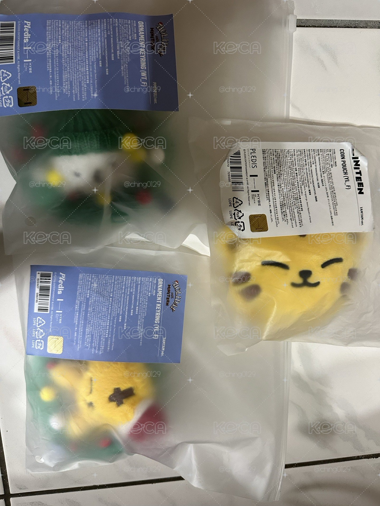 seventeen miniteen哲手燈環 聖誕花圈榮勳 錢包榮