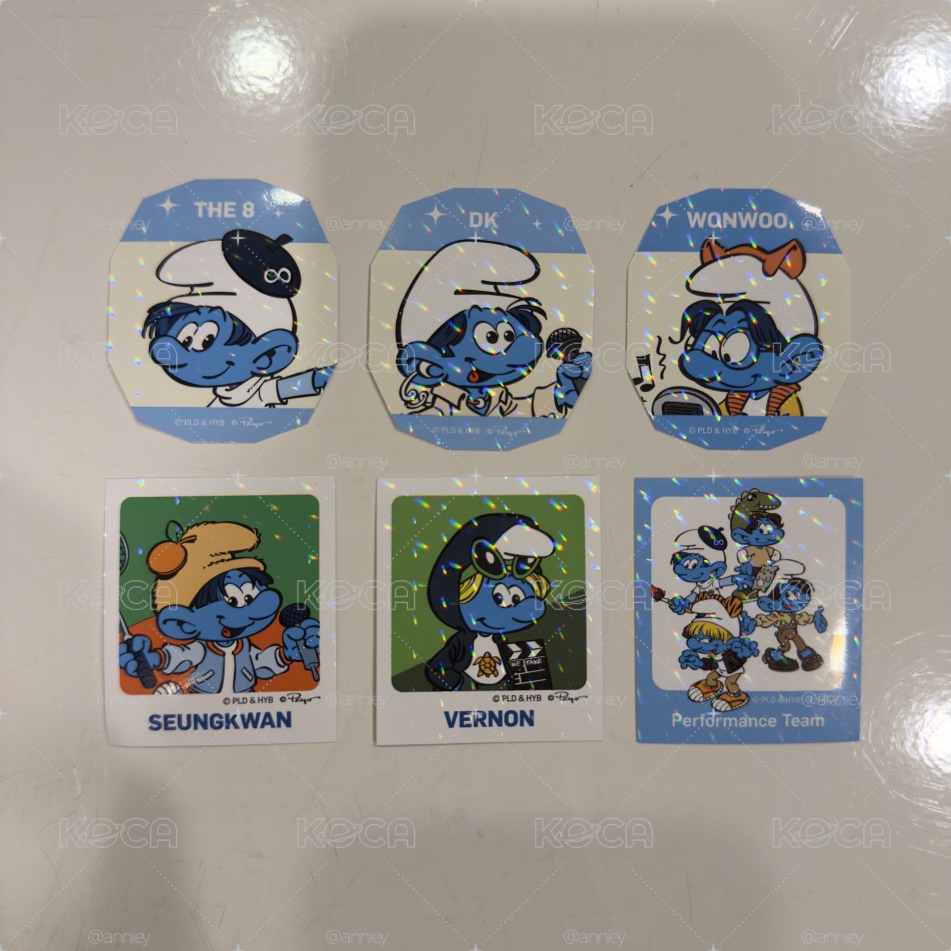 SEVENTEEN 7-11 限定 聯名 藍色小精靈 貼紙