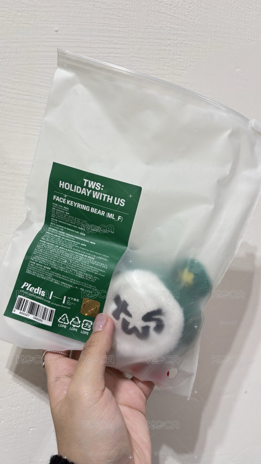 TWS聖誕大頭熊娃