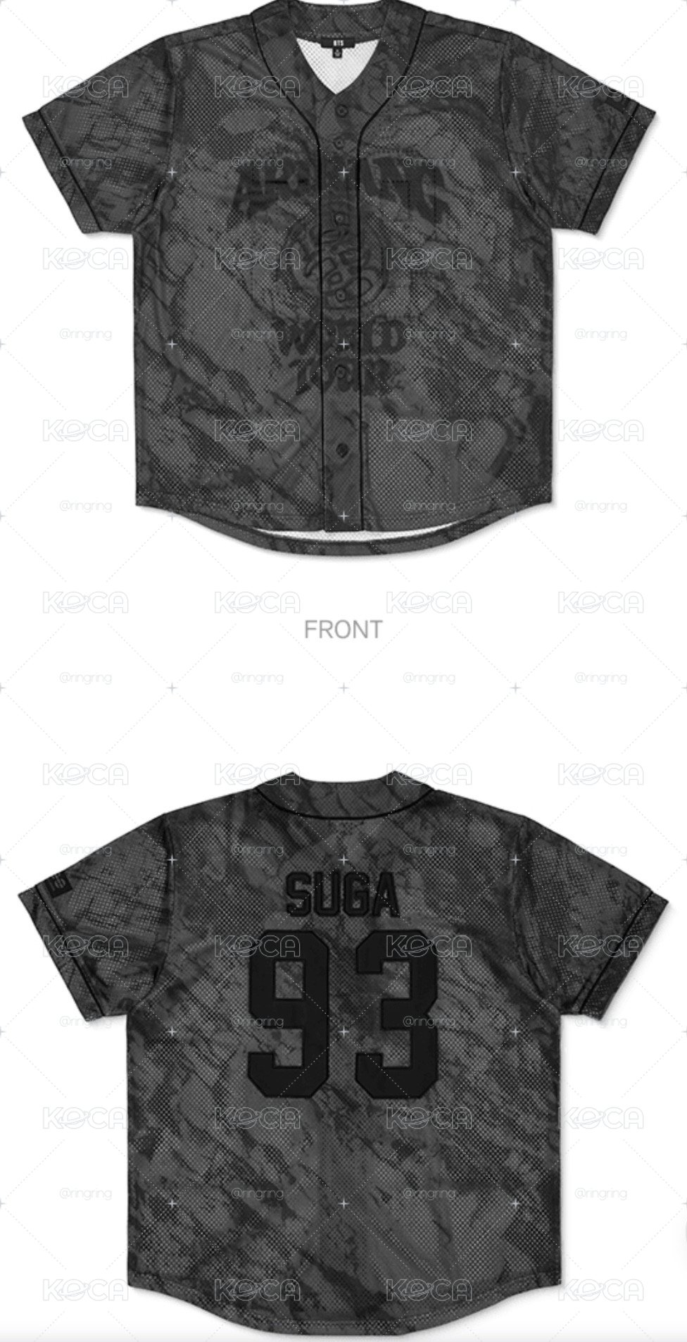 SUGA 阿里郎 韓版 球衣 L-XL （現貨）