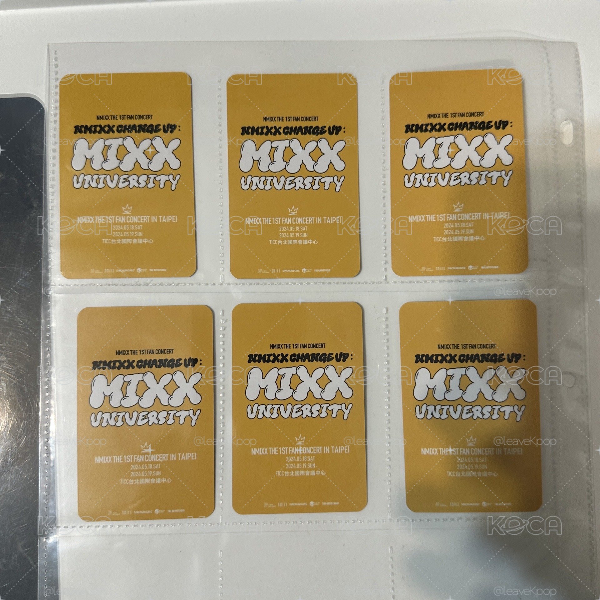 NMIXX 台灣台北 入場卡 1st D1 和 2nd D1,D2