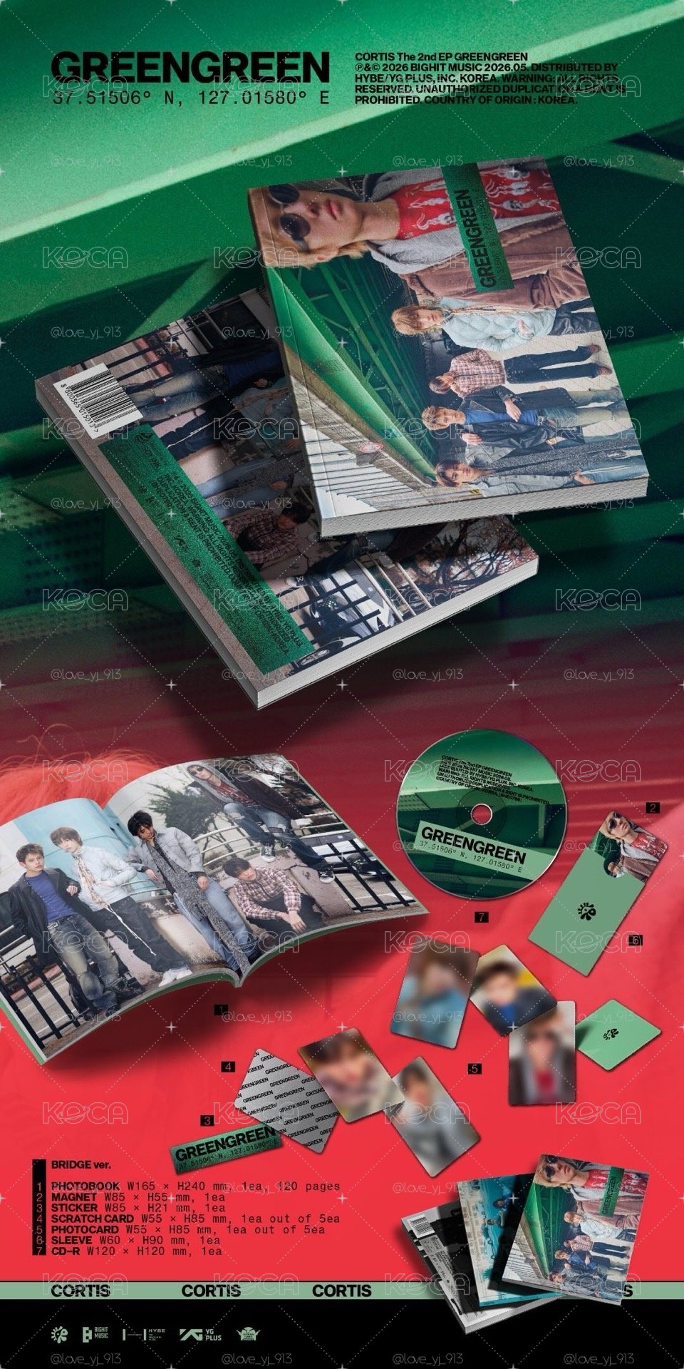CORTISGREENGREEN專輯】5/9 23:00收單SC特典CORTIS The 2nd EP