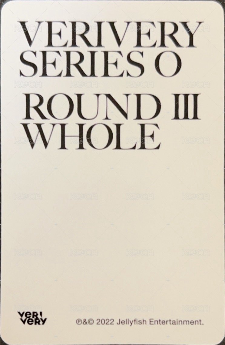 round3 whole 專輯卡  背面