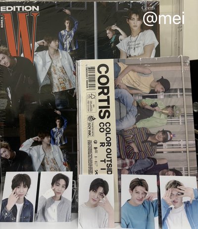 全新未拆W雜誌+S1未拆專+各成員隱眼小卡*1