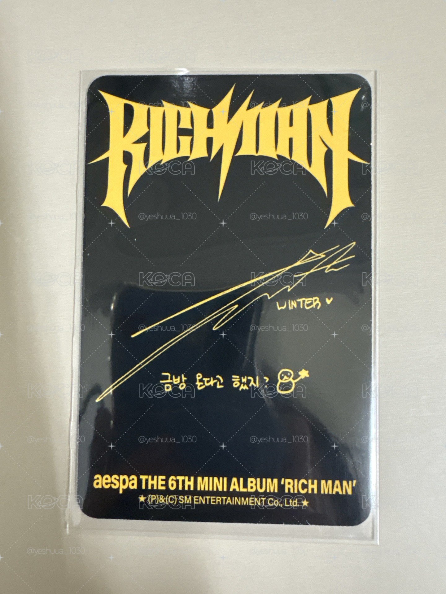 Rich Man 專輯卡 BURST冬
