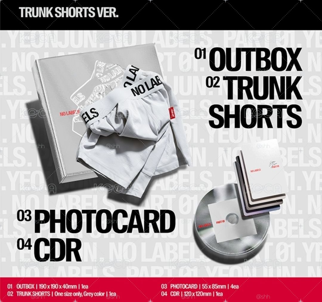 【現貨】TXT｜然竣短褲專'NO LABELS: PART 01'(Trunk Shorts Ver.)