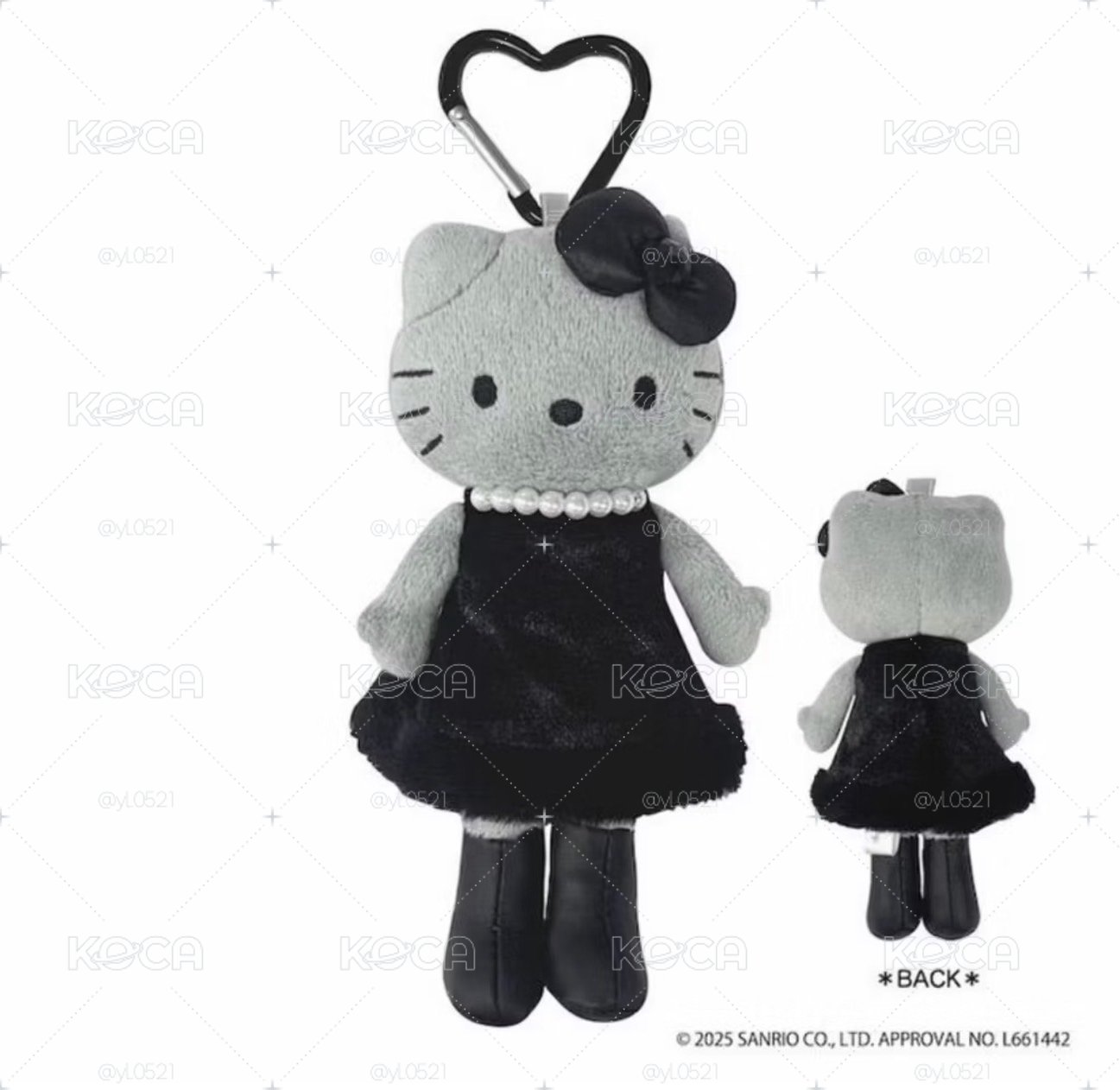 日本🇯🇵三麗鷗Hello Kitty長腿黑灰天使系列吊飾（日本限定）