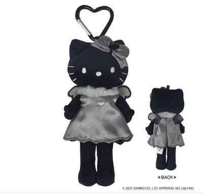 日本🇯🇵三麗鷗Hello Kitty長腿黑灰天使系列吊飾（日本限定）