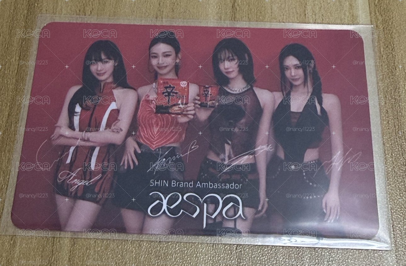 aespa辛拉麵代言卡