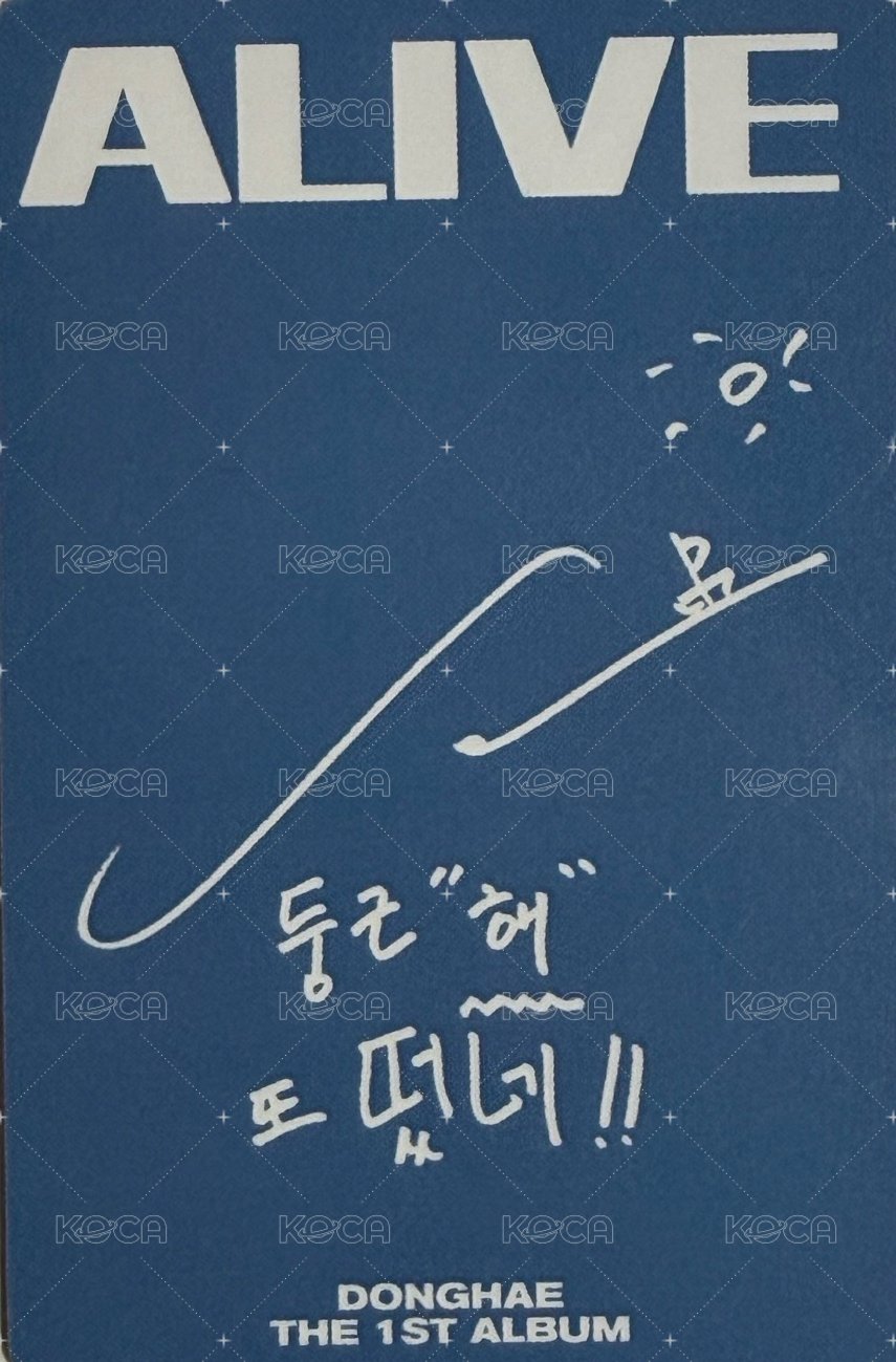 1ST ALBUM ALIVE 專輯卡  背面