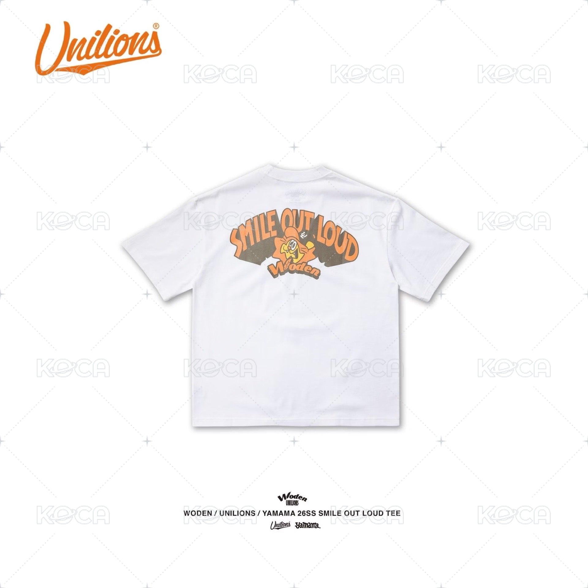 【Woden x Unilions x Yamama】 Smile Out Loud 標語Tee 白