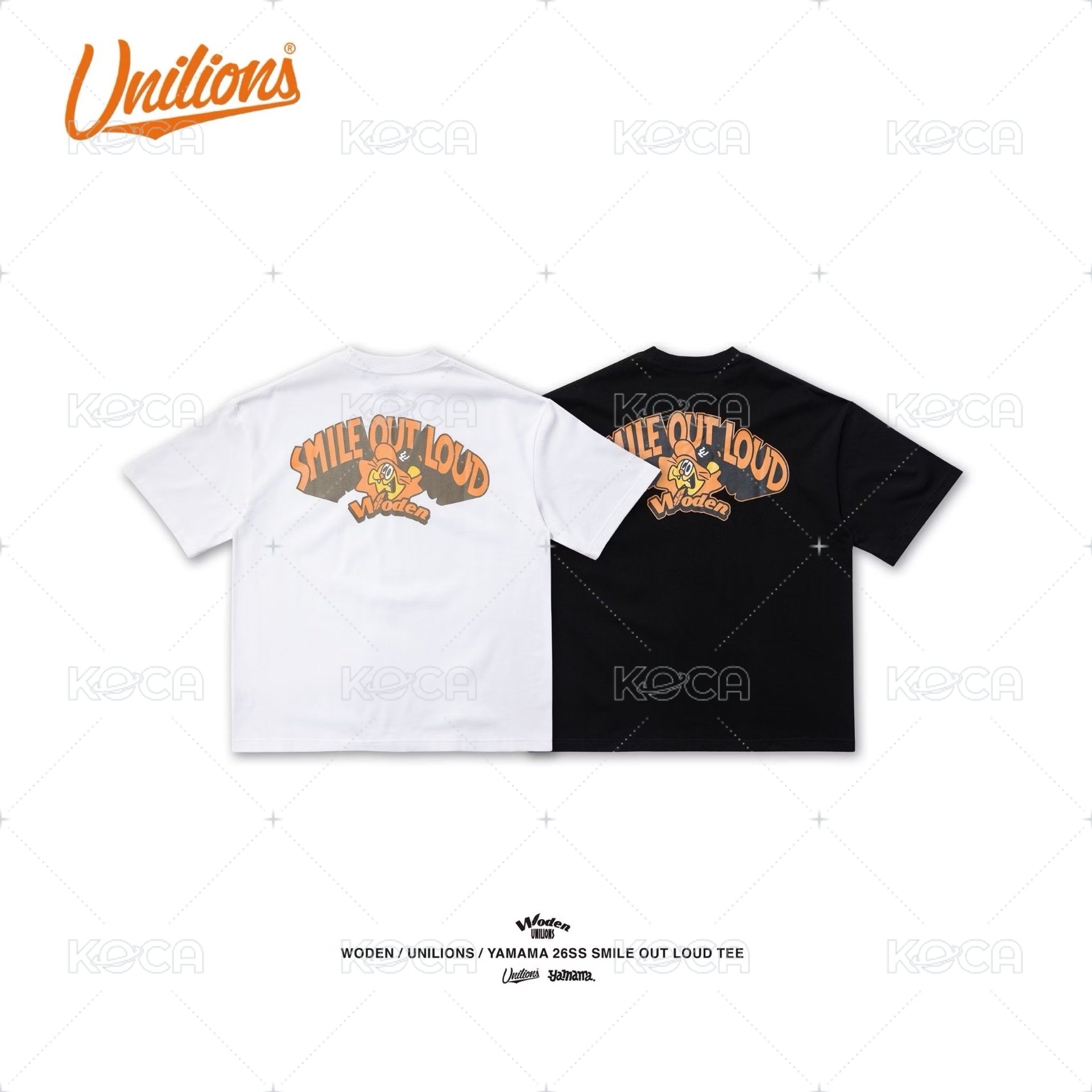 【Woden x Unilions x Yamama】 Smile Out Loud 標語Tee 白