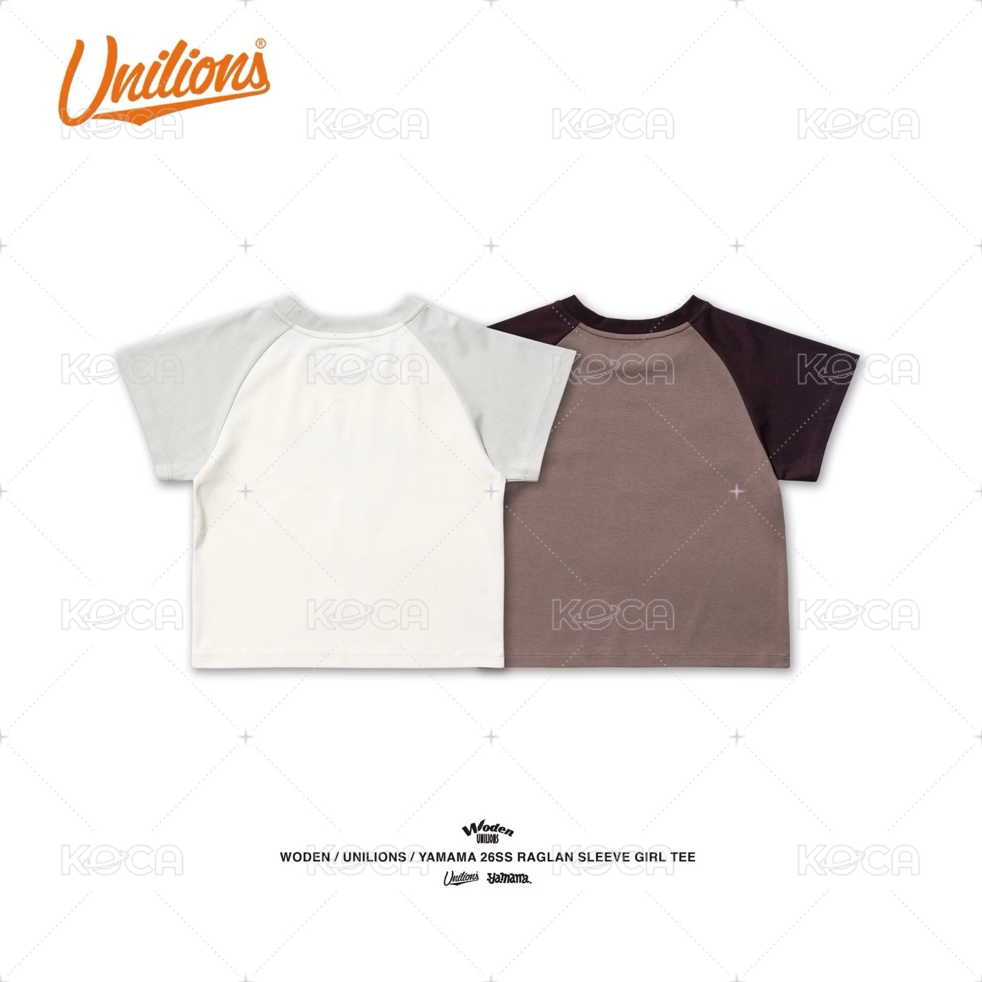 【Woden x Unilions x Yamama】 拉克蘭袖女版Tee 摩卡