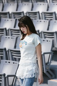 【Woden x Unilions x Yamama】 拉克蘭袖女版Tee 白綠