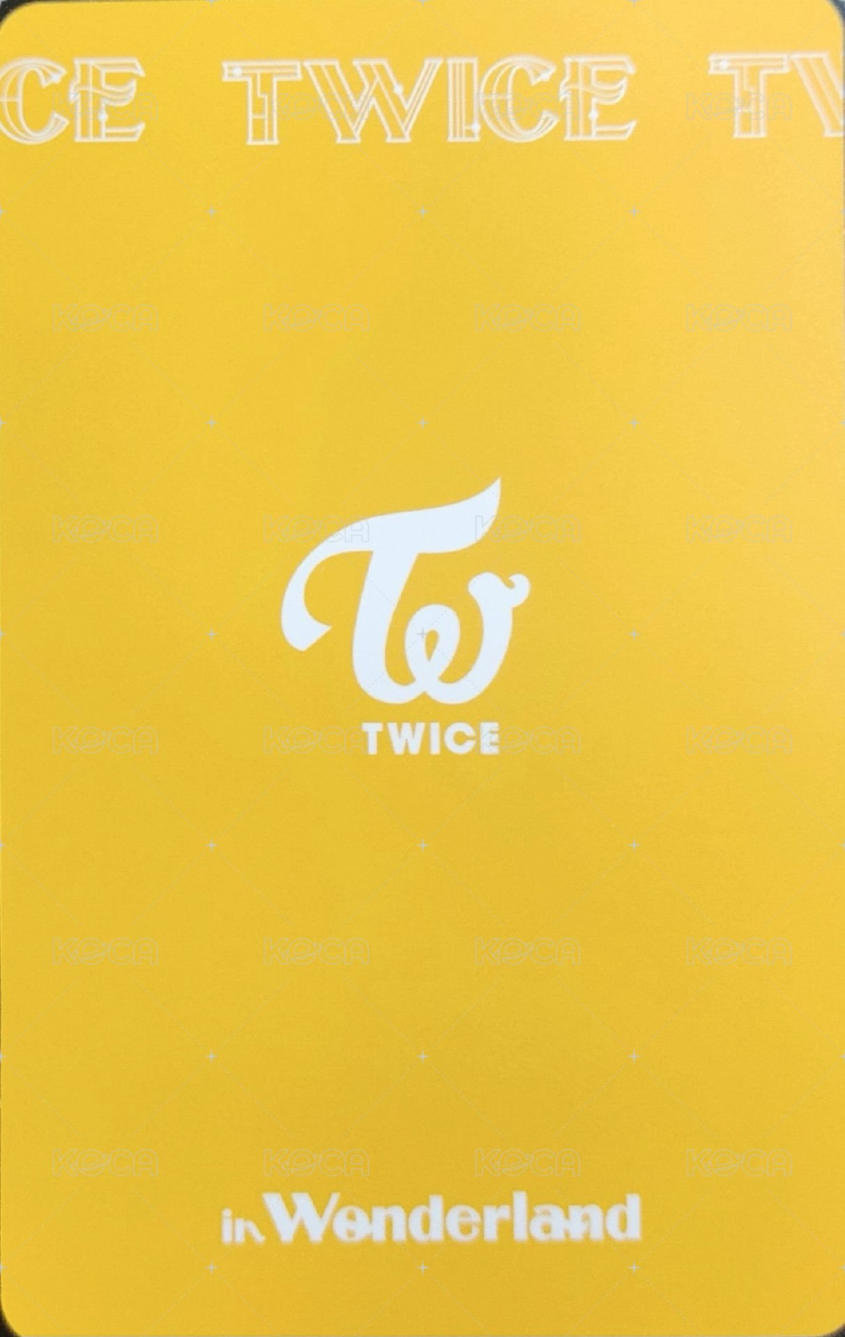 TWICE in Wonderland 周邊卡  背面
