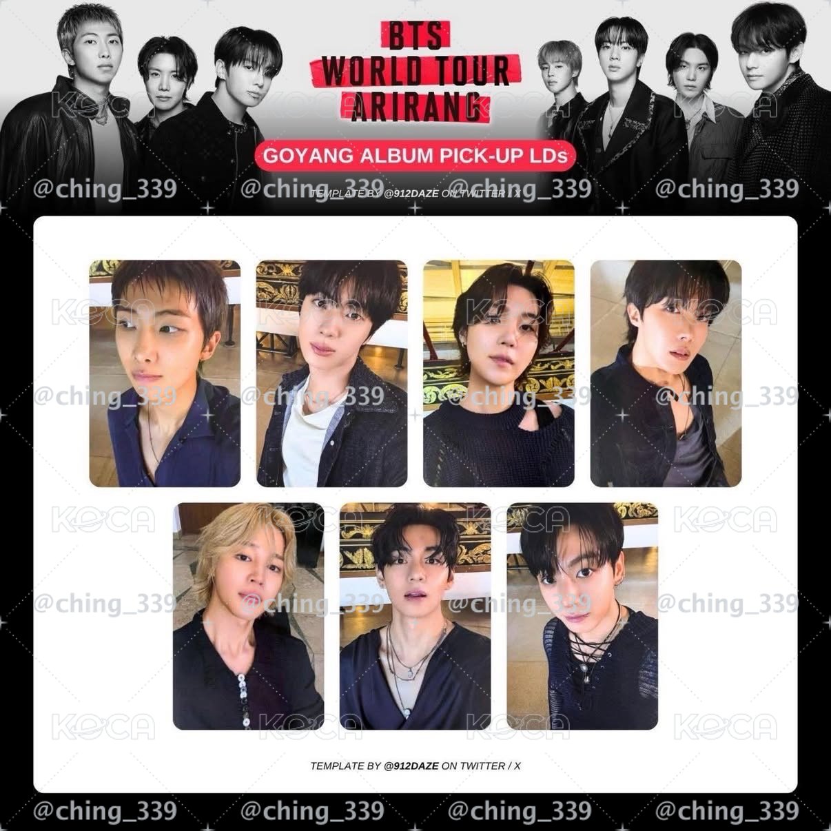 BTS ARIRANG WVS 高陽 pickup 特典卡 柾國