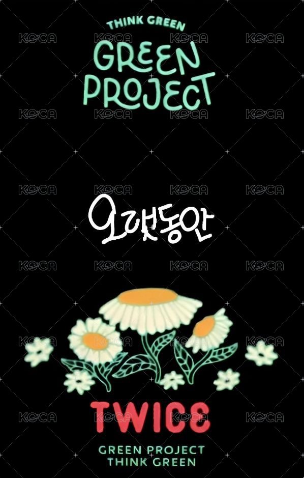 TWICE green project jyp 特典卡 環保盒 背面
