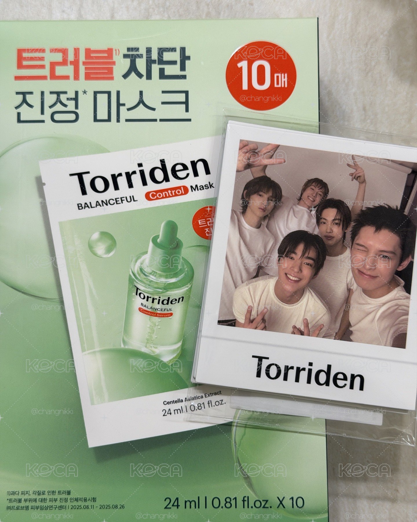 Torriden桃瑞丹 5D積雪草高效舒緩面膜+小卡