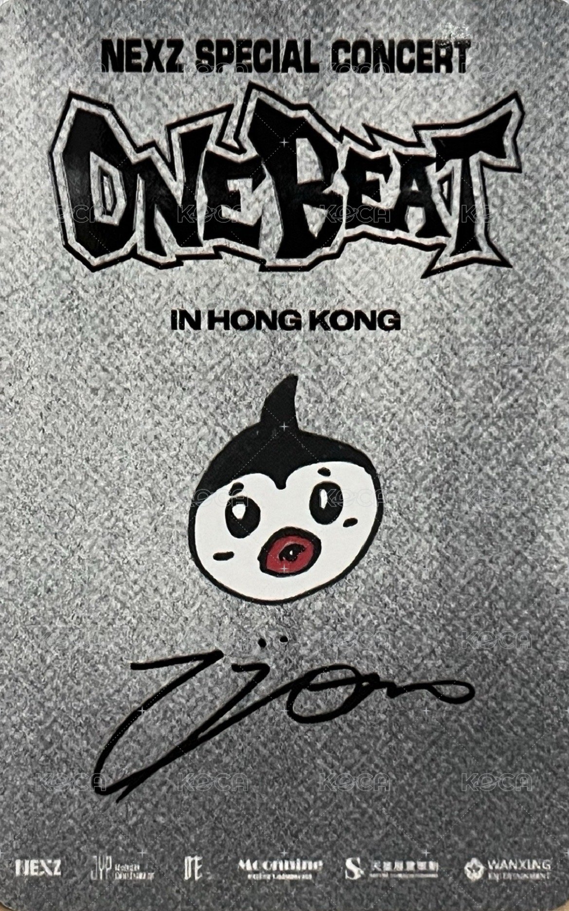 ONE BEAT演唱會 香港場 Day2 入場卡 / 場限卡  背面
