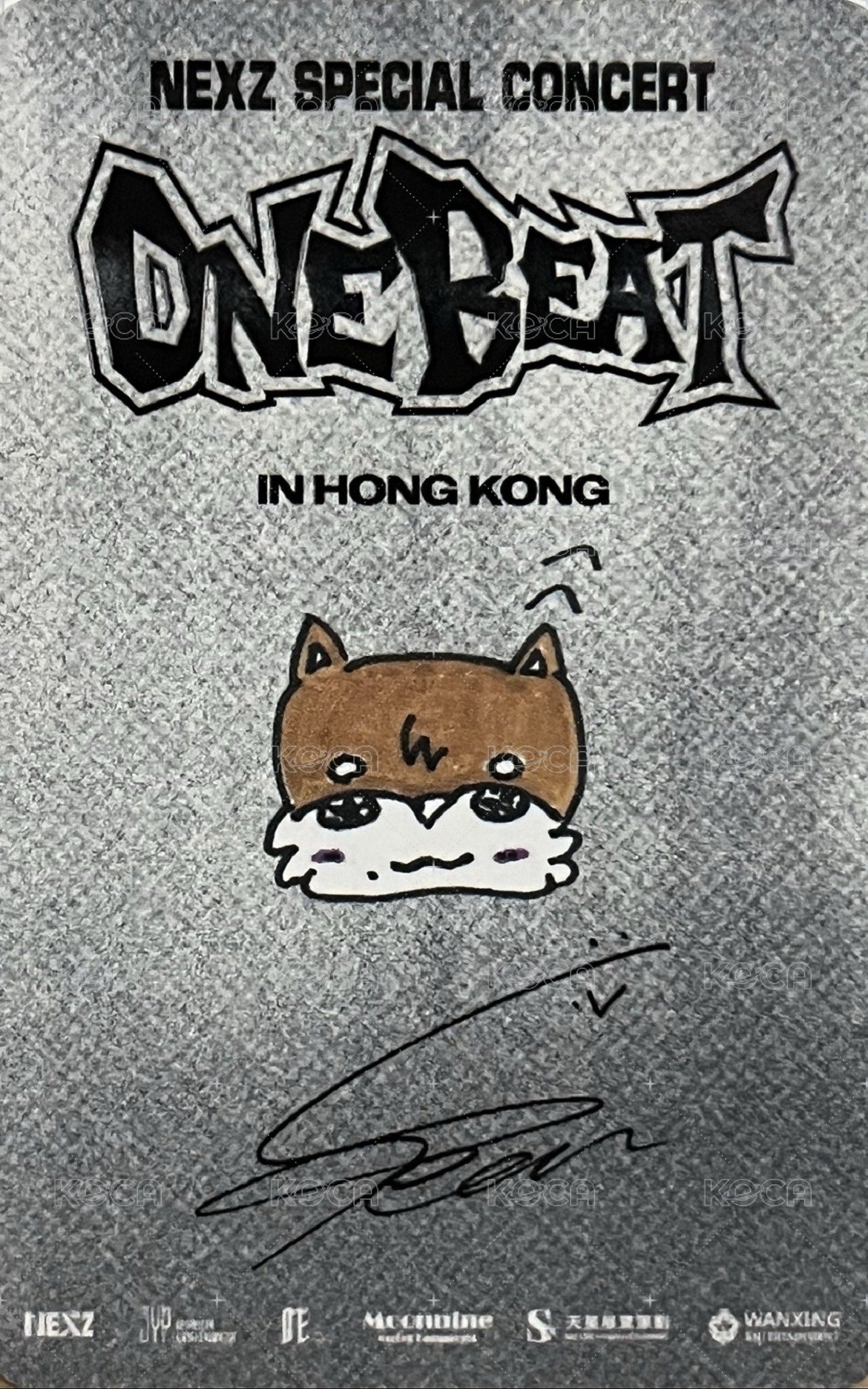 ONE BEAT演唱會 香港場 Day2 入場卡 / 場限卡  背面