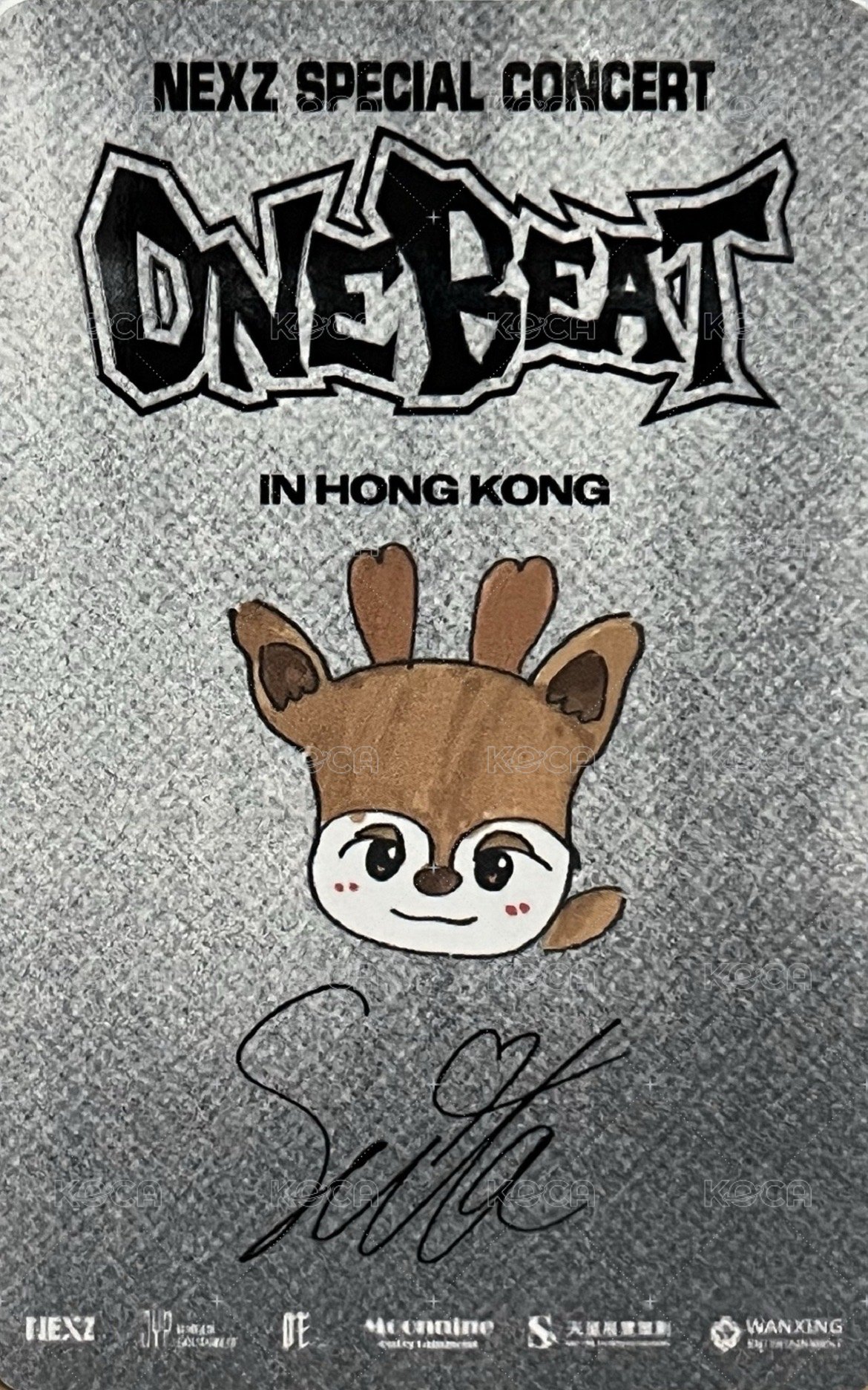 ONE BEAT 演唱會 香港場 Day2 入場卡 / 場限卡  背面