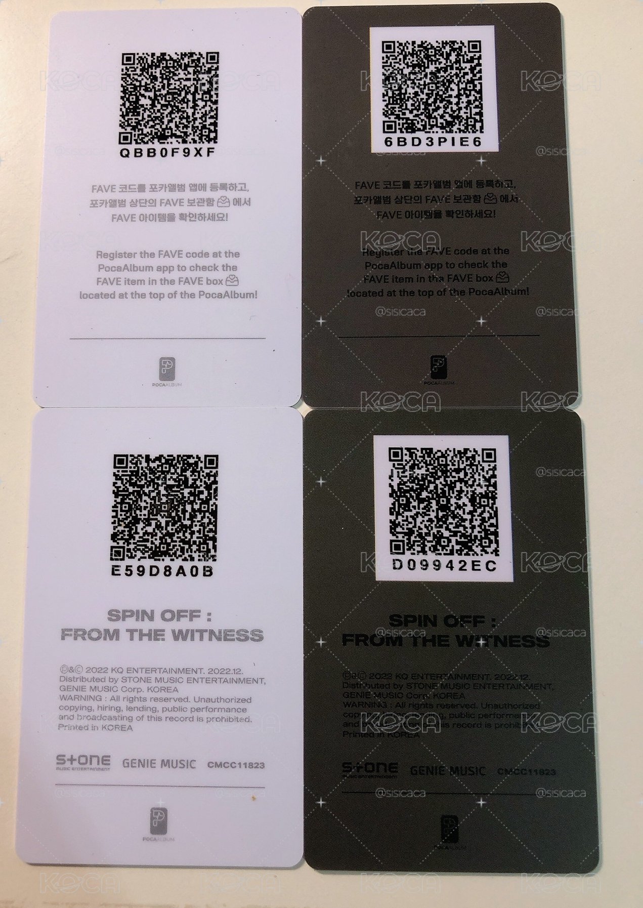 宋旼琦 崔鍾浩 From the Witness 專輯卡 POCA QR A/Z ver.